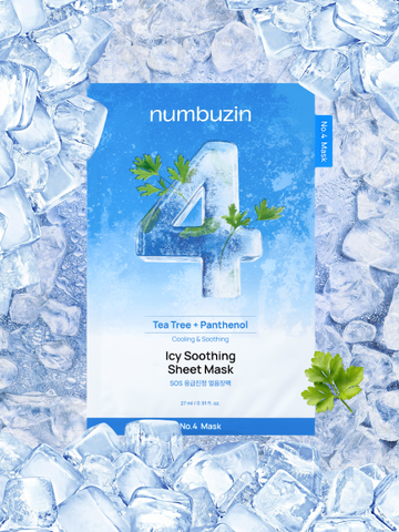 numbuzin No.4 Icy Soothing Sheet Mask 27ml / 5pcs