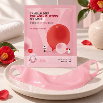 ROUND LAB Camellia Deep Collagen V Lifting Gel Mask 4 Masques