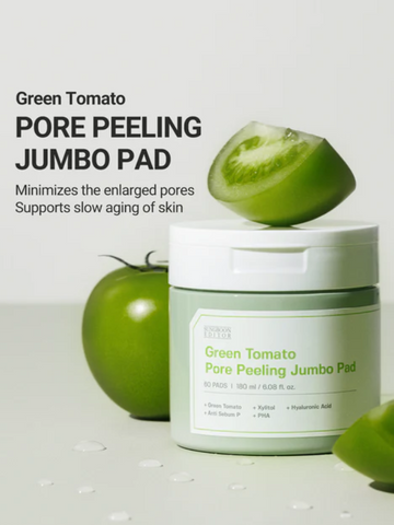 Sungboon Editor Green Tomato Pore Peeling Jumbo Pad 180ml / 60pads-2
