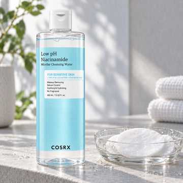 Eau micellaire nettoyante COSRX au pH faible et à la niacinamide 400 ml