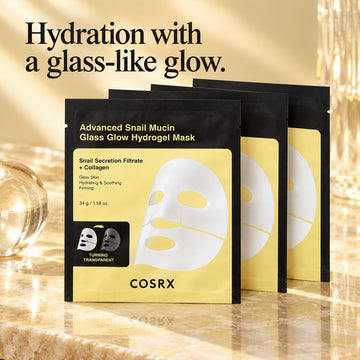 COSRX Advanced Snail Mucin Glass Glow Hydrogel Mask 3 Sheets