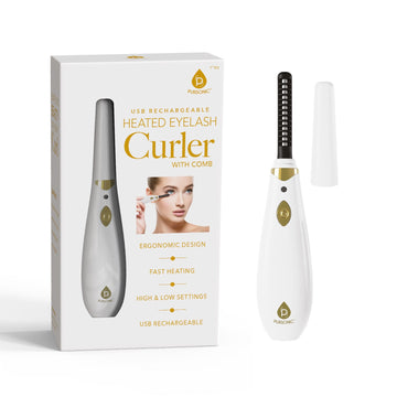 Rechargeable Heated Eyelash Curler with Comb