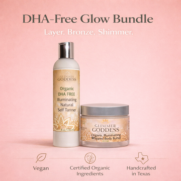 Best Organic DHA-Free Self Tanner + Bronzing Shimmer Bundle