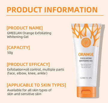 Orange Exfoliating Gel Dead Spot Remover Brighten Peeling 50g Gentle Repair Scrub Whiten Hydrating Moisturizer Korean Skin Care