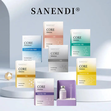 Sanendi CORE Series anti acne white skin anti Wrinkle Rcpair Skin Damage remove acne Facial Skincare Set Beauty Salon