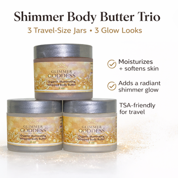 Organic Shimmering Whipped Body Butter Trio
