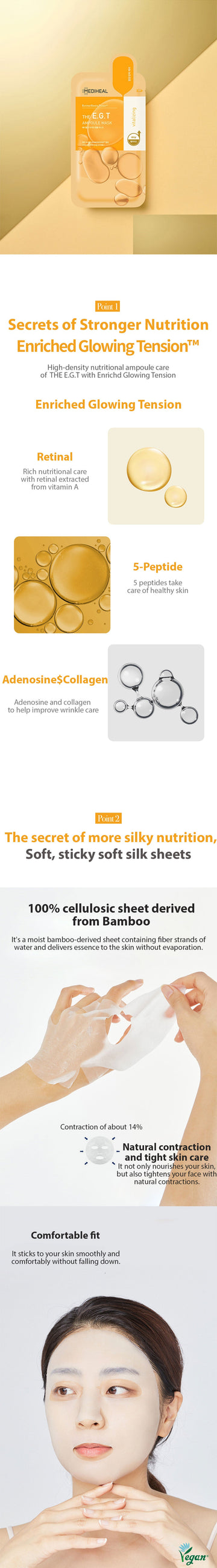Mediheal The E.G.T Nourishing Ampoule Mask 24g / 10pcs