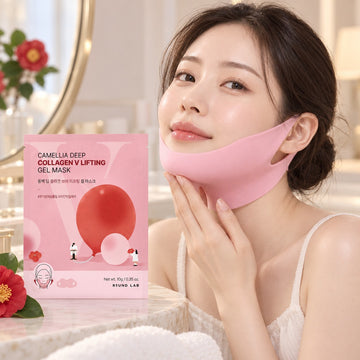ROUND LAB Camellia Deep Collagen V Lifting Gel Mask 4 Masques