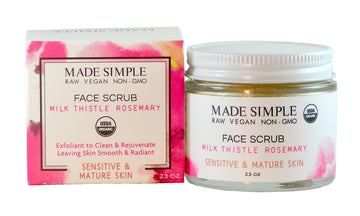 Milk Thistle Rosemary Face Scrub for Sensitive/Mature Skin
