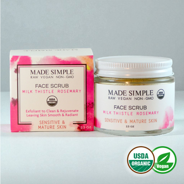 Milk Thistle Rosemary Face Scrub for Sensitive/Mature Skin