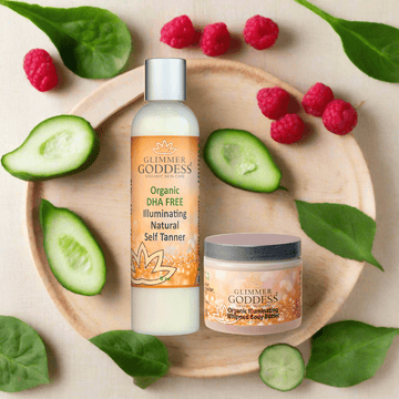 Best Organic DHA-Free Self Tanner + Bronzing Shimmer Bundle